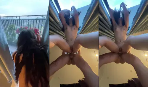 Kéo em ra ban công chung cư view đẹp vừa địt vừa ngắm